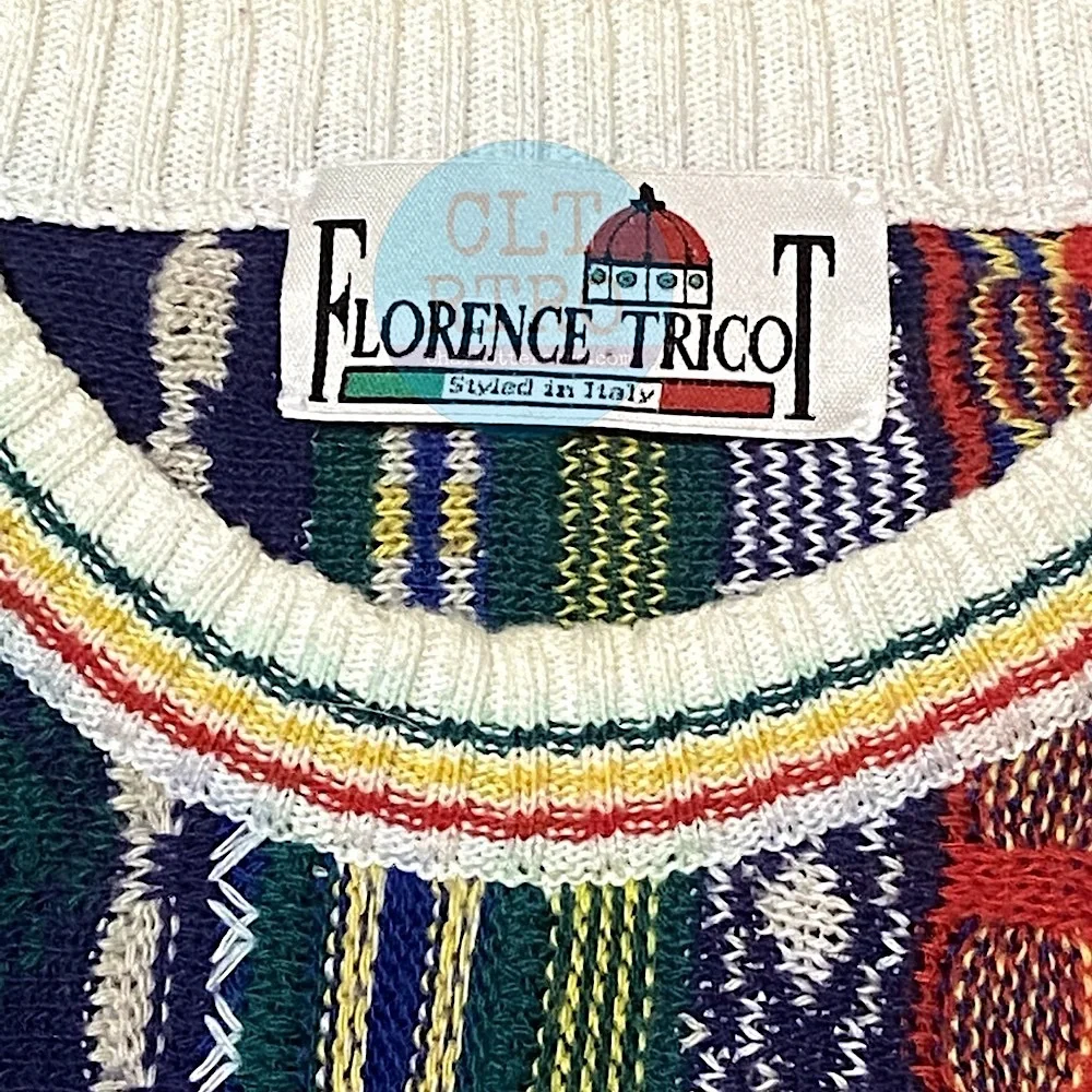 vtg Florence Tricot 3D knit Sweater